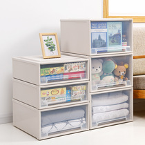 Moisture-proof new wardrobe closet in transparent clothes packing box large drawer plastic can overlay space