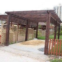 Anti-corrosive wood grape shelf Courtyard Decarbonised Wood Outdoor pavilion Outdoor Outdoor Gallery climbing Vine Stands Flower Racks Promenade Simple Garden