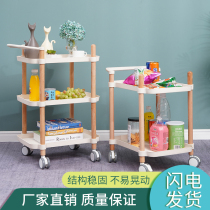 Beauty salon trolley multifunctional wooden tool cart removable nail art skin Management storage rack