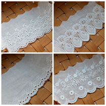 Exquisite high quality export cotton embroidered lace cloth edge DIY skirt collar edge home curtain stitching doll accessories
