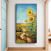 Van Gogh sunflower decoration painting hand-painted oil painting Hyun Guan Hung Painting Corridor Aisle Stairway Wall Painting of Artisanal Creatural Painting