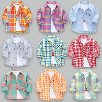 Spring and Autumn 2021 New Boy Shirt Boys and Girls Summer Long Sleeve Children Childrens Shirt Thin Western Style Summer Dress