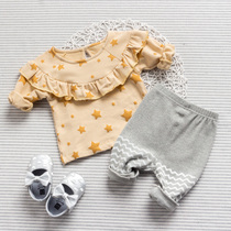 Mommy Kiss Bei Lele Female Baby Conjoined Clothes Autumn Winter Clothing Outsuit Mens Baby Cotton Clothes Winter Newborns