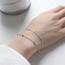 s925 sterling silver bracelet female simple Korean chic personality student forest department girl best friend net red ins cold wind