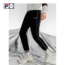 FILA FUSION Womens casual knitted trousers Letter embroidery basketball sports drawstring leg guard pants