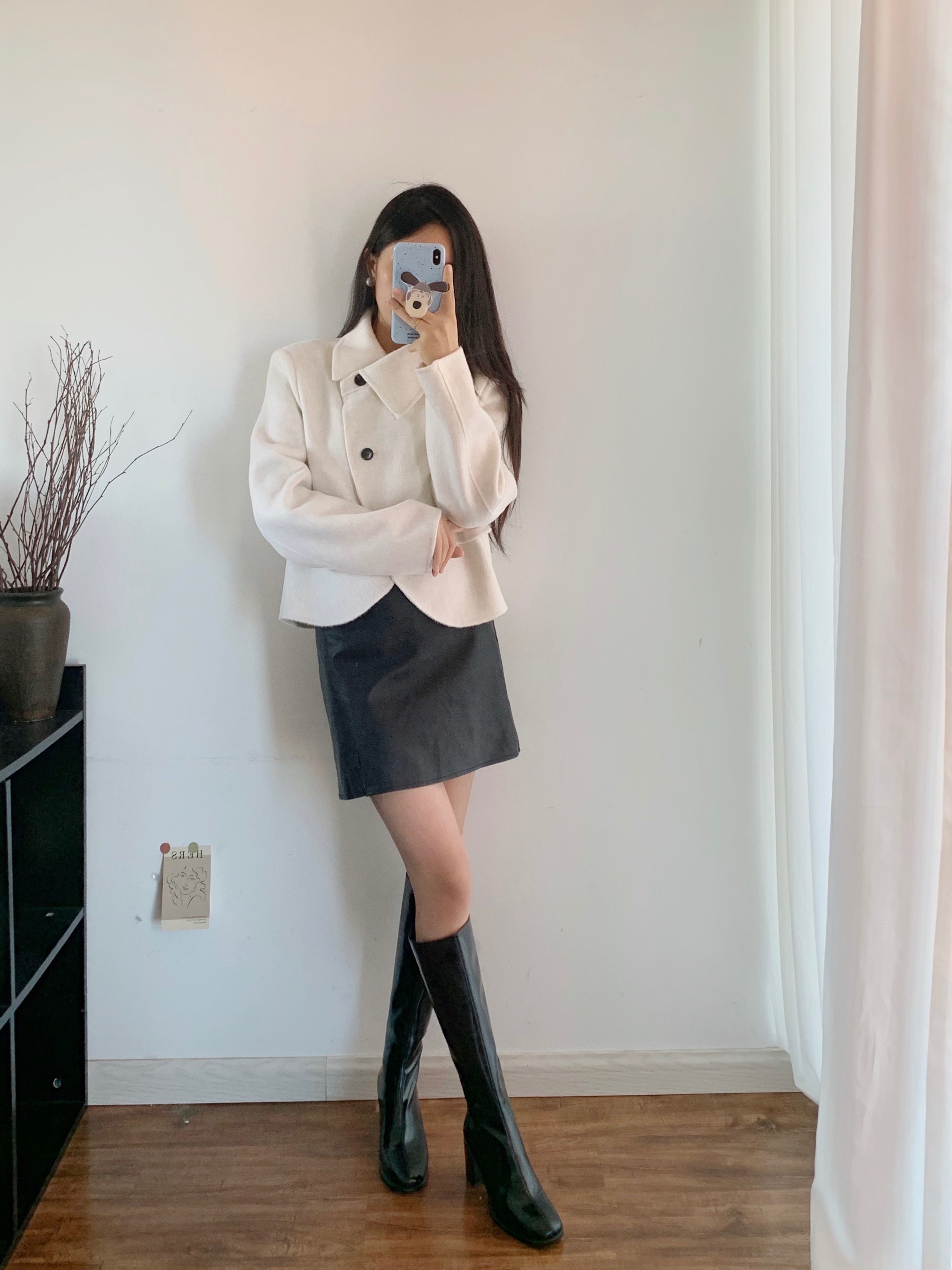 biiya比雅独立工作室 不过膝长筒靴高筒骑士女靴