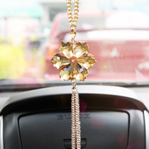 Car pendant Car pendant Crystal maple leaf hanging jewelry Car interior decoration Car rearview mirror female creative high-end