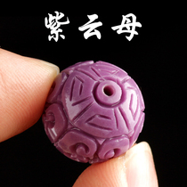 Fidelity purple Mica carved back grain beads round beads scattered beads small diamond star Moon Bodhi Buddha beads handstring diy accessories