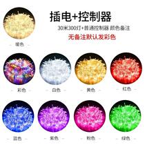 LED small colored lights flashing lights full of colorful color changing household neon lights outdoor waterproof festival decorative lights 30 meters