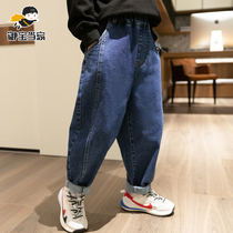 Boys jeans autumn 2022 new childrens pants tide big boy boy Western style spring and autumn casual wp