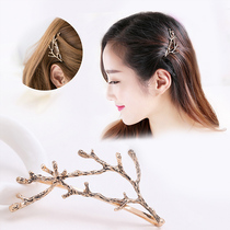 Alloy antler hairclip Korean Net red side hair Carson female clip headdress Super fairy fresh bangs clip