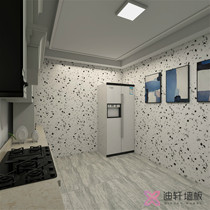 Watermill Stone-wood Fiberboard Kitchen Toilet Waterproof Wall Panel Bathroom Wall Buttoned Board Interior Decoration Plank