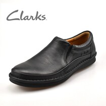 clarks Qi Le autumn mens shoes lazy set feet leather shoes leather business air cushion cowhide comfortable casual shock-absorbing shoes