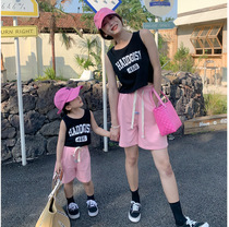 Frying street parent-child wear summer dress short sleeved air mother and woman clothing red t-shirt short sleeve summer gas new outlet suit