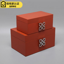 New Chinese style after American creative wood jewelry box decoration hotel model room home living room bedroom soft decoration
