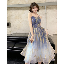Small evening dress dress women 2021 New temperament 18 year old girl adult ceremony student banquet fairy dress
