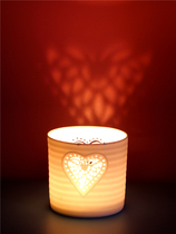 Candlelight dinner European romantic candle holder creative wrought iron Nordic geometric ceramic candle Cup home furnishings