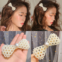 Korean imitation pearl hairpin edge clip bangs clip word clip fashion elegant hair card 2018 new headdress hair accessories