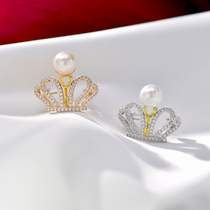 Bezhu Crown anti-light buckle brooch Net red ins creative versatile neckline pin fixed clothing accessories buckle