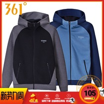 361 Degree Mens sweater comfortable top 2020 spring new casual hooded jacket running sportswear men