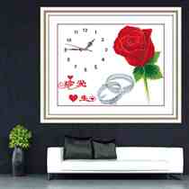 2021 New Watch cross stitch rose simple modern living room bedroom hand embroidered fresh fashion flowers