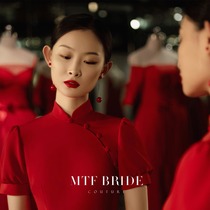 Man Tingfang 2021 new pearl earrings women earrings cheongsam cardamom with retro red pearl earrings