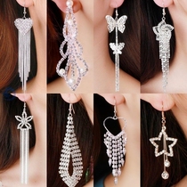 Xianqi earrings summer Pearl 2021 New exaggeration suitable for round face long Joker temperament earring tassel