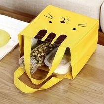 Canvas lunch box insulated bag rice bag thick waterproof Korean handbag with rice handbag hand carrying lunch Hand bag