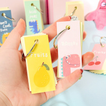 Cartoon notepad portable mini iron ring loose leaf English word book creative cute small notebook notebook