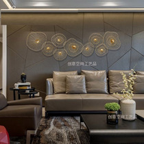 Metal wall hanging modern home wall decoration three-dimensional flower decoration living room bedroom soft-fitting model room background wall pendant