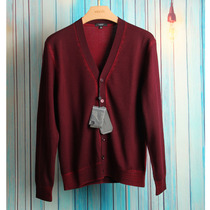 Wits Family High-end G Family Man Long Sleeve Knitted Autumn Winter Soft Warm Sweater Pure Wool Knit Cardiovert