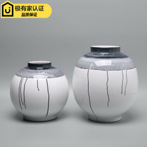Modern new Chinese creative hand-painted ceramic ornaments hotel Exhibition Hall home living room TV cabinet porch soft decorations