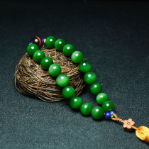 (Huaxia Jade Pearl) Hetian Jade hand bracelet Russian Jasper hand handle Buddha beads hand held