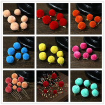 Cute bride red hair hair hairpin new Chinese shape edge clip wedding costume show hair accessories