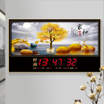 Digital perpetual calendar electronic clock 2021 new living room wall hanging silent clock fashion lamp home clock clock