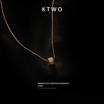 European and American niche minimalist retro high-grade cold wind kgold color light luxury necklace female ins tide collarbone sweater chain pendant