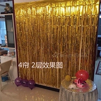 Customized rain curtain purple tassel decoration supplies birthday party arrangement ribbon wedding background