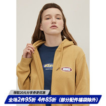 square houlest2019 New Design wild zipper cotton yellow couple sweater cardigan coat