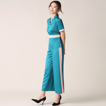 Tang Yue spring summer new beautician beauty salon work clothes womens short-sleeved breathable suit foot bath foot massage shop work clothes