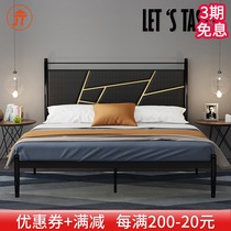 Modern bei ou gentry industrial wind bed double single adult small iron 1 8 meters wrought-iron beds Continental