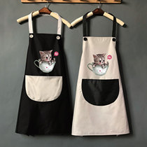 Cute home kitchen women waterproof and oil-proof fashion adult apron Japanese work breathable waist custom logo