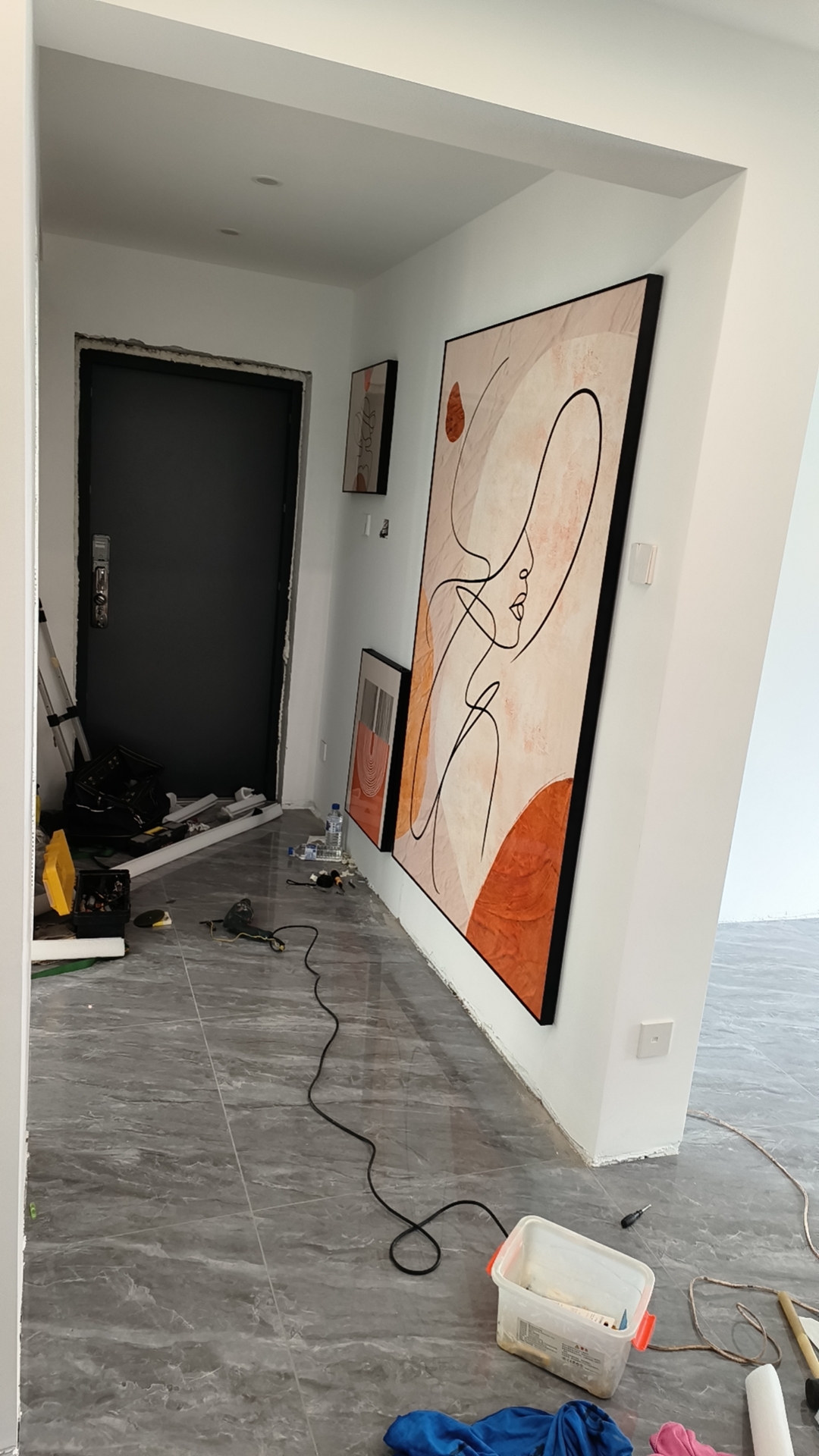 现代简约客厅装饰画抽象艺术线条沙发背景落地画人物入户玄关挂画-Taobao
