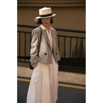 Rui Shifen sea salt box type truncated casual suit jacket womens spring and autumn thin small new p z