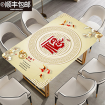 Tasteless Chinese PVC table mat tablecloth waterproof and oil-proof non-washing coffee table cushion soft glass thickened tablecloth