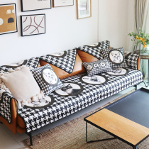 Minshun Thousand Bird Gice Ice Silk Sofa Mat Summer style Cartoon Non-slip Sofa Mat Brief Modern Sofa Cover