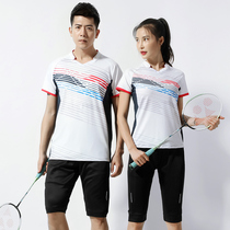 Summer New badminton suits men and womens suits quick-dry table tennis running sportswear printed custom group purchase