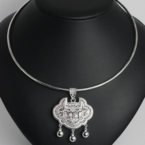 100s silver-defected 999 foot silver neckline womans adult long life lock silver lock and safety lock pendant adult retro