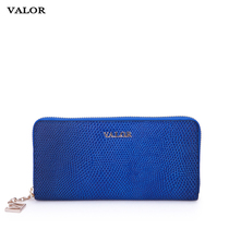 French VALOR WEILE LADY WALLET GENUINE LEATHER LONG STYLE ZIP HAND GRAB BAG LIZARD PRINT HEAD LAYER BULL PEEL AND EUROPEAN TIDE