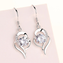 2021 New Tide earrings High sense simple French earrings long temperament Korea S925 sterling silver earrings female