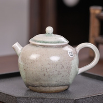 (solitary taster) straw wood grey glazed ceramic teapot No. 120 open sheet to raise tea maker ball holes to filter home